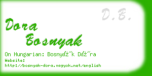 dora bosnyak business card